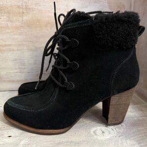 UGG Women's Analise Suede Lace Up High-Heel Booties